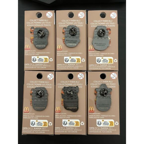 Loungefly McDonald's Chicken McNugget Enamel Pin COMPLETE SET of 6 (CHASE) - Picture 4 of 4